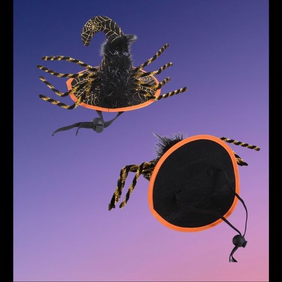 🎉HP🎉 🎃NWT, 1 Orange Witches’ Hat with Spider🎃 - Picture 2 of 2
